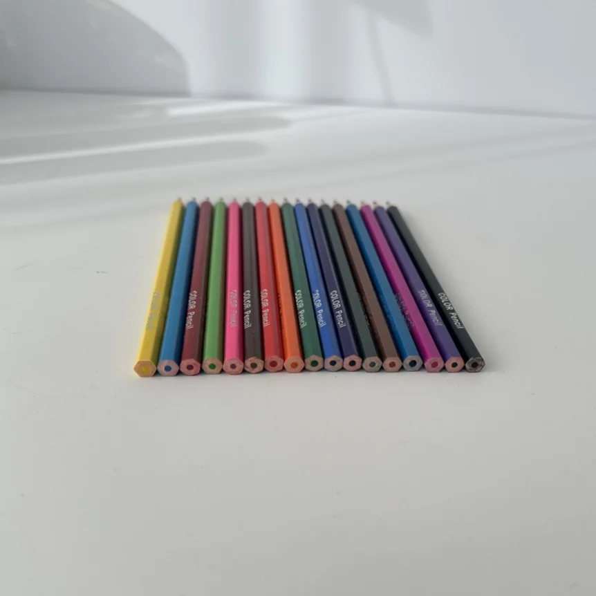 Colored Pencils Environmental Quality Stationery Artistic Drawing Sets No Wood for Students 12/18/24/36 Colors Plastic Hexagon