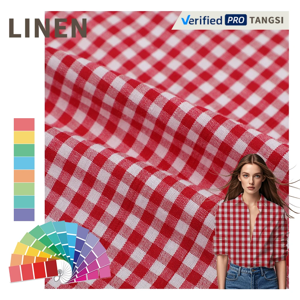 Latest products check pattern yarn dyed stretch tr suiting tartan fabric