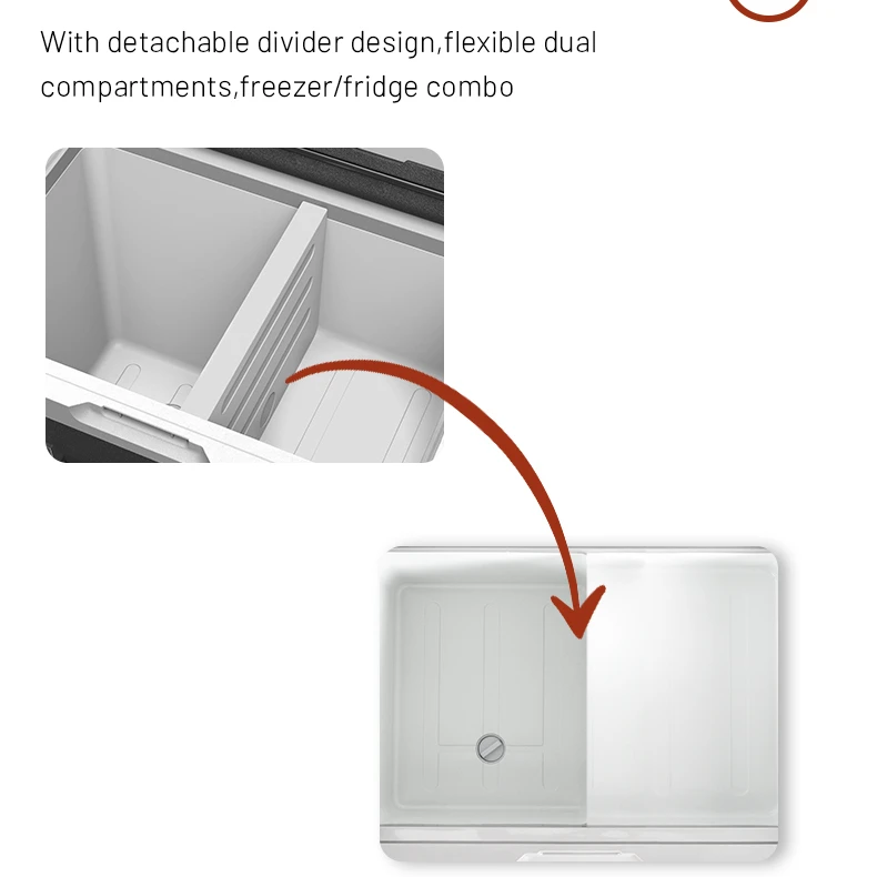 TDW50 Alpicool car fridge AC/DC OEM Compressor camping refrigerator Small Cooler box 12v freezer for Car Home Outdoor Use