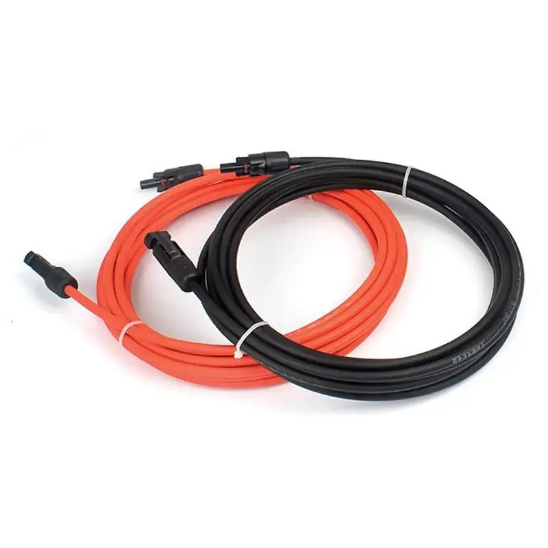 Factory male and female extension solar cable 6mm 4mm wire double solar pv connector cable solar panel extension cables