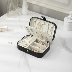 Wholesale Custom Logo Necklace Jewellery Box Organizer Velvet PU Leather Earring Ring Case Small Travel Jewelry Storage Gift Box