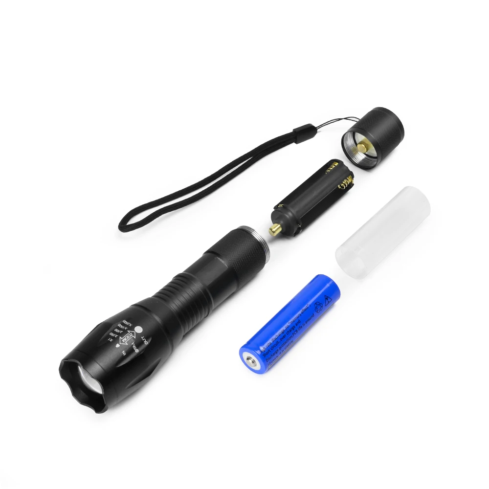 800 Lumen Tactical aluminum body Rechargeable Battery China Powerful Led Torch Flashlights