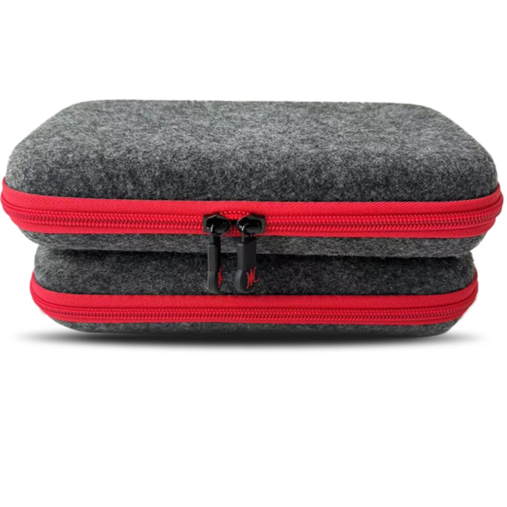 Red zipper large capacity stationery storage hard shell EVA zipper pencil case bag for school