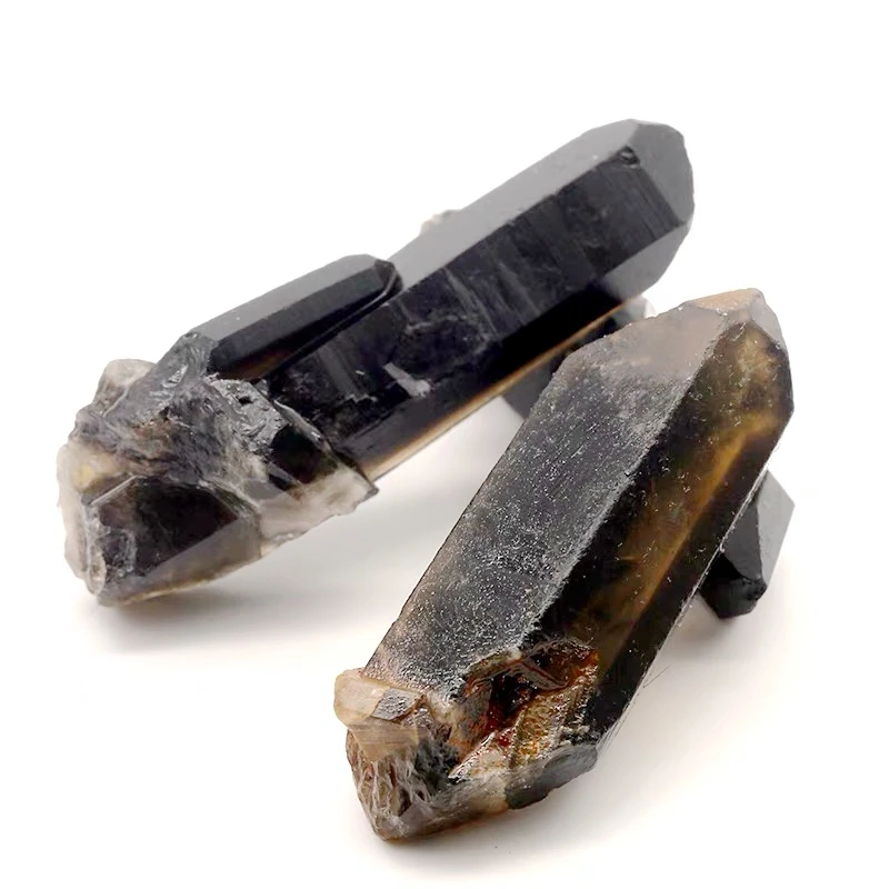 Wholesale Raw natural Smoky crystal clear quartz crystal terminated point for healing