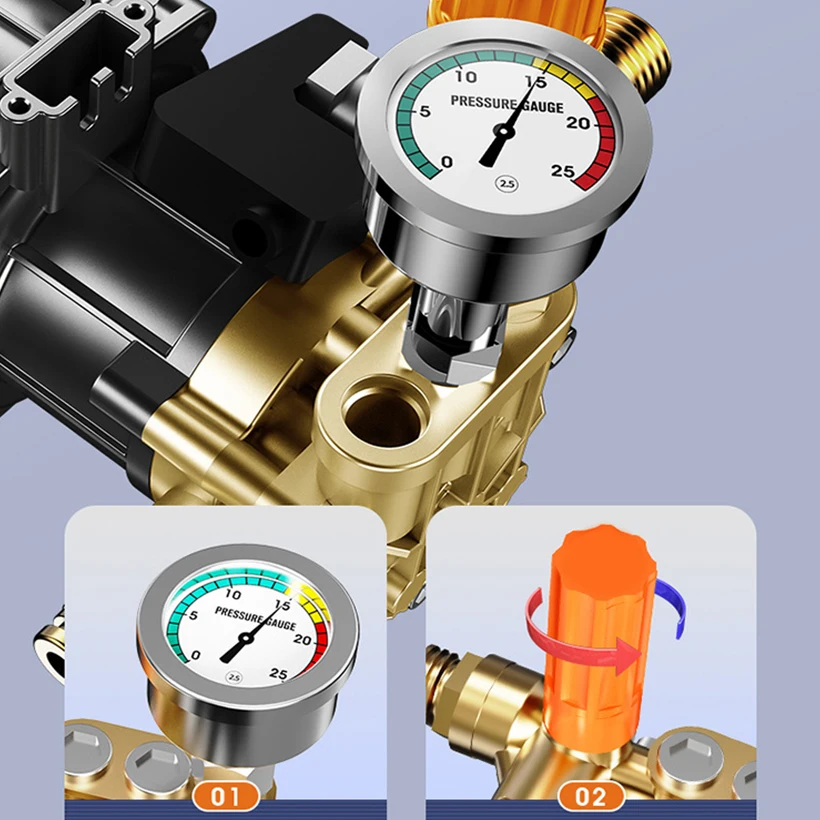 High-Power Household 220V Automatic Tugboat All-Copper High-Pressure Water Spray Gun Foam Storage Tube New Model Car Washing