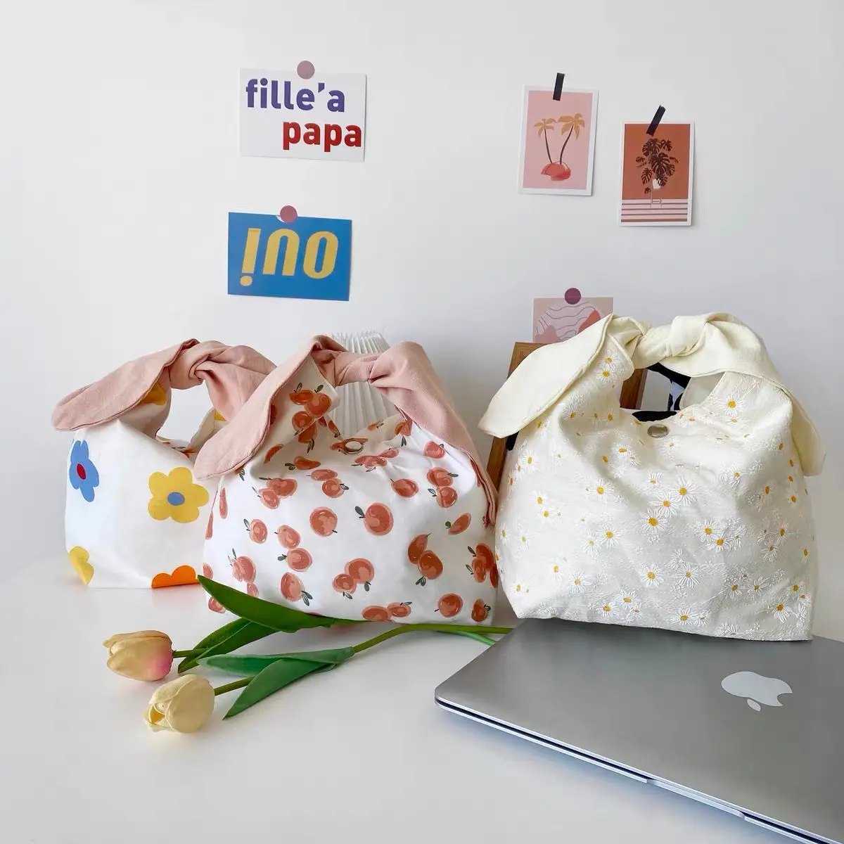 Big Capacity Eco Friendly Cotton Thermal Anime Kids Prints Insulated Bento Lunch Bag For Children Kids School