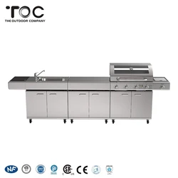 Custom Outdoor Kitchen Garden Barbecue New Designed Stainless Steel BBQ Gas Grill