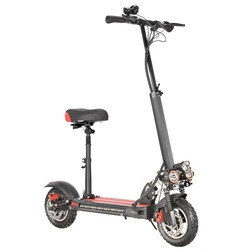 Electric Scooter With Seat 800W 3 Speed E-scooter 10 Inch Fat Tire Double Shock Absorption Off-road Foldable Scooter Bike