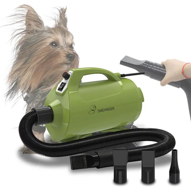 Wholesale high power mute Heating Adjustable Speed Nozzles Pet Dog Cat Hair Dryer Machine Grooming
