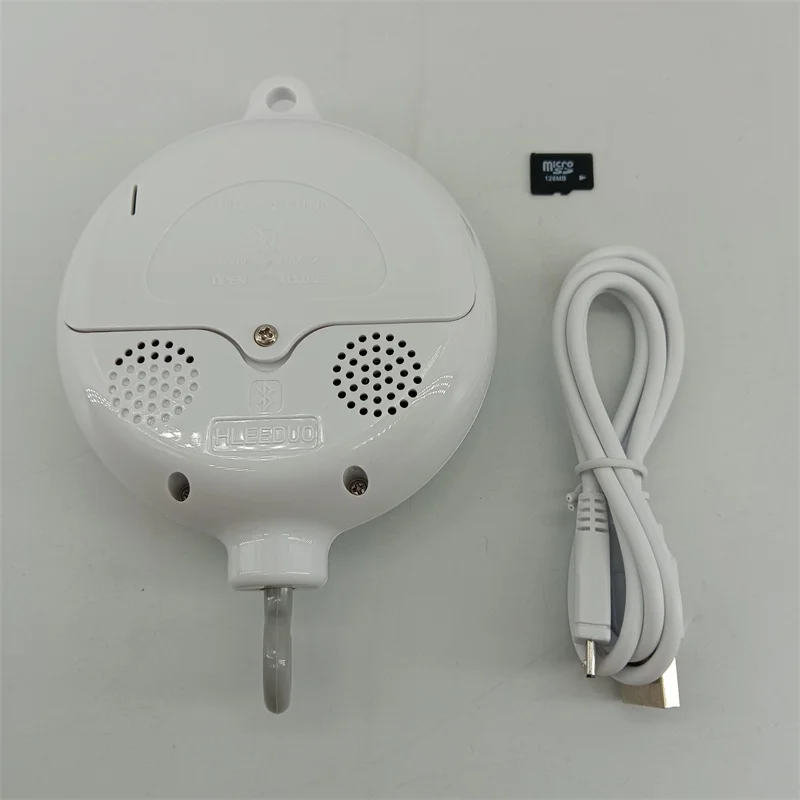 2024 Battery Operated Baby Bedding Rotary Music Box Plays 35 Tunes Bluetooth Baby Crib Mobile Baby Musical Crib Mobile