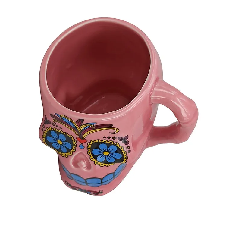 Wholesale 3D Ceramic Skulled Shaped Drink Cup Coffee Mug
