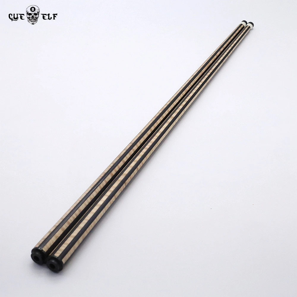 Cueelf 2020  high quality with carbon core inside curly ebony 12pcs spliced carom cue shaft