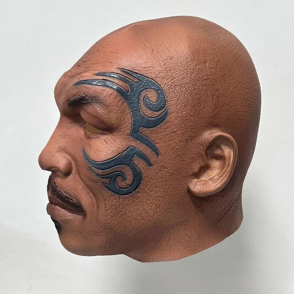 1PC Mike Tyson Masks for Men Boxing Champion Man Adult Masquerade Role Play Carnaval Party Celebrity Costume Cosplay Latex Mask