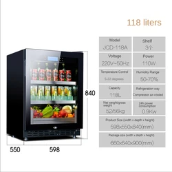 luxury wine refrigerator bar wine chiller  and Beverage Coolers beer dual zone cooler compressor Wine fridge