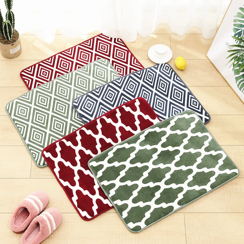 Wholesale Custom Super Soft Absorbent Memory Foam 2 Piece Bath Mat Sets