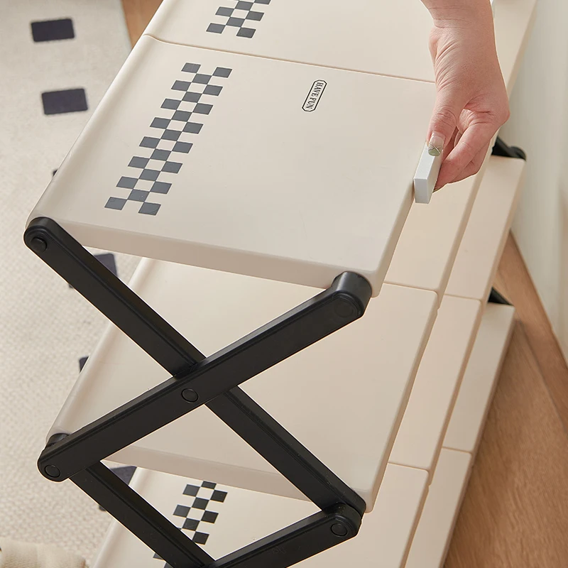 Multi-layers Plastic Folding Collapsible Shoe Rack Storage Organizer