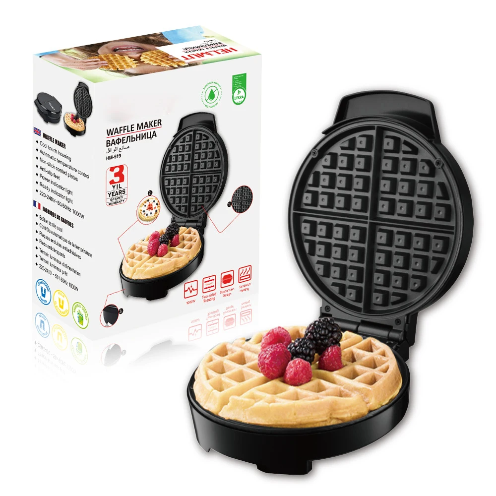 1000 Вт Бытовая мини-вафельница для яиц, машина для сэндвичей вафель