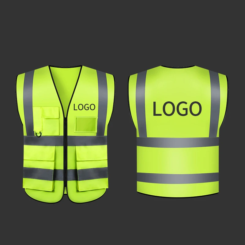 Fast Customization Multi Pockets Reflective Safety Clothing Hi Vis Safety Vest