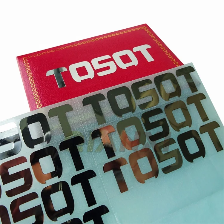 Metal brand logo copper labels solid chrome electroforming nickel sticker