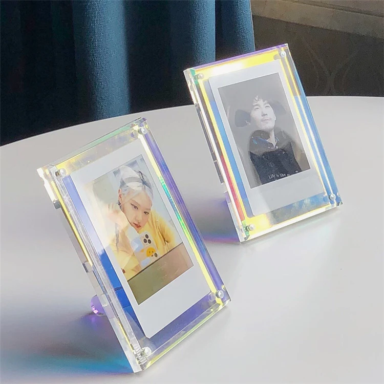 Wholesale Custom Magnetic Three-inch Photo Frame Acrylic Transparent 3 Inch Card Display
