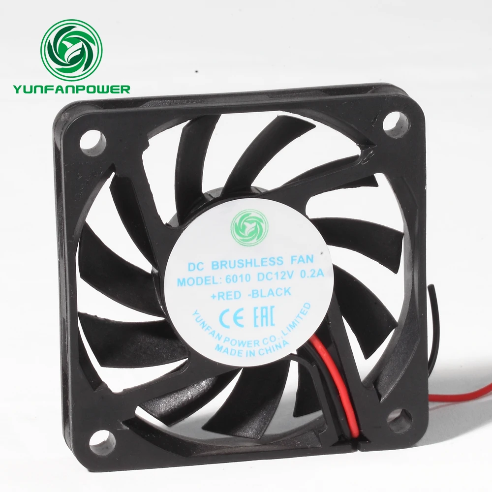 Low noise  60x60x10mm 5v 12v 6010 electric ceiling motor cooling fan ceiling ac dc stand fan