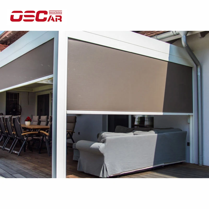 waterproof automatic aluminium rolling shutters roof systems exterior retractable glass cover