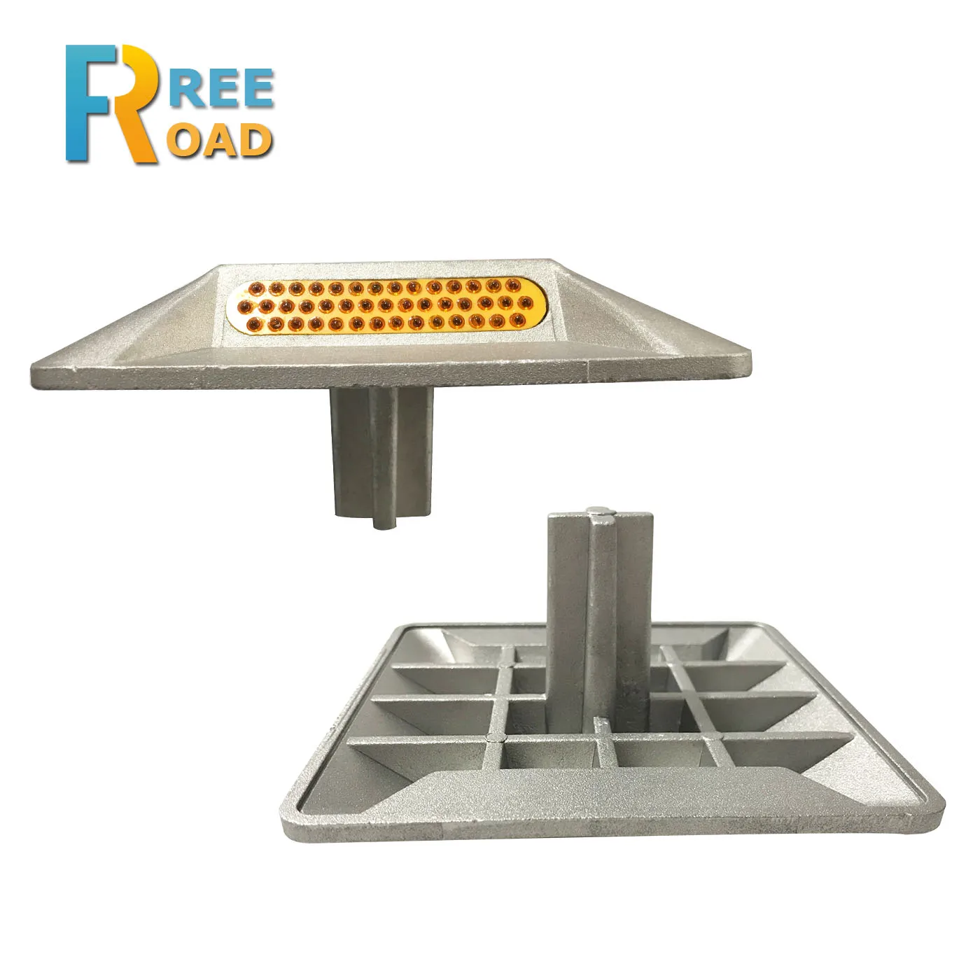 Большой алюминиевый отражатель кошачий глаз 150*150 мм 43 стеклянные бусины цена