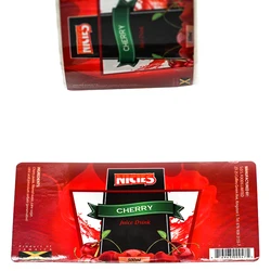 Private Label Drink Printing Waterproof Adhesive Cherry Juice Bottle Packaging Sticker Labels Drink Beverage Bottle Label