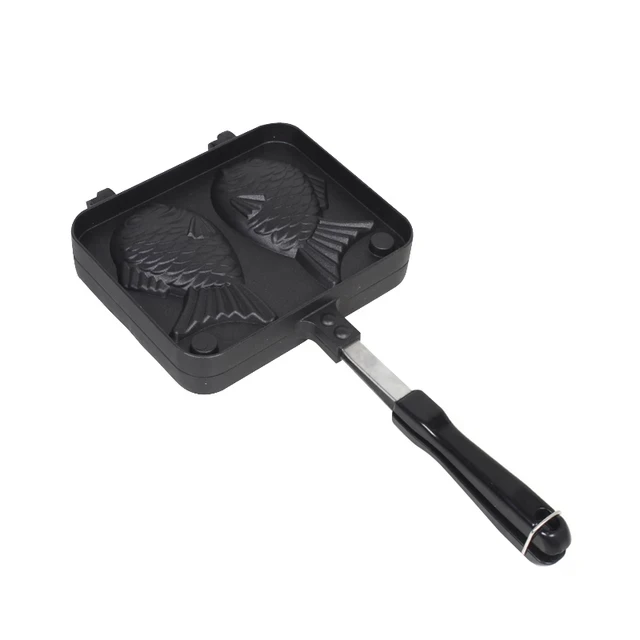 Free Shipping Japanese Fish-Shaped Bakeware Waffle Pan Maker Japanese Pancake Double Pan Stainless Steel Frypan Home Cake Tools