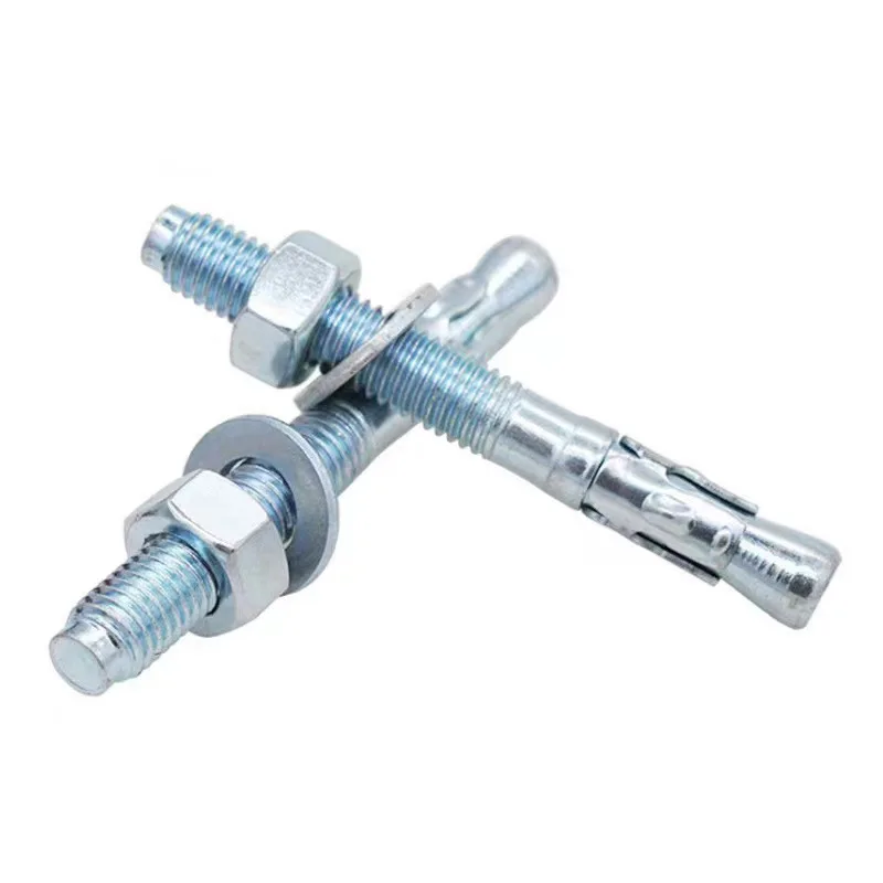 Ninggu Manufacture Hebei Fasteners Zinc Plated M6 M8 M10 M12 Wedge Anchor Screw Type Expansion Anchor Bolt