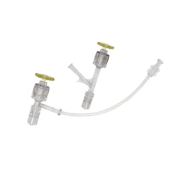 Big lumen catheter  guidewire delivery device for pressure monitoring, hemostasis Y connector for contrast agent drug saline