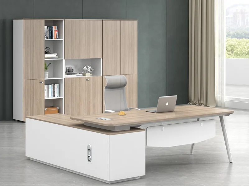 Modern CEO Boss L Shape Wooden Office Furniture Manager Executive Computer Desk