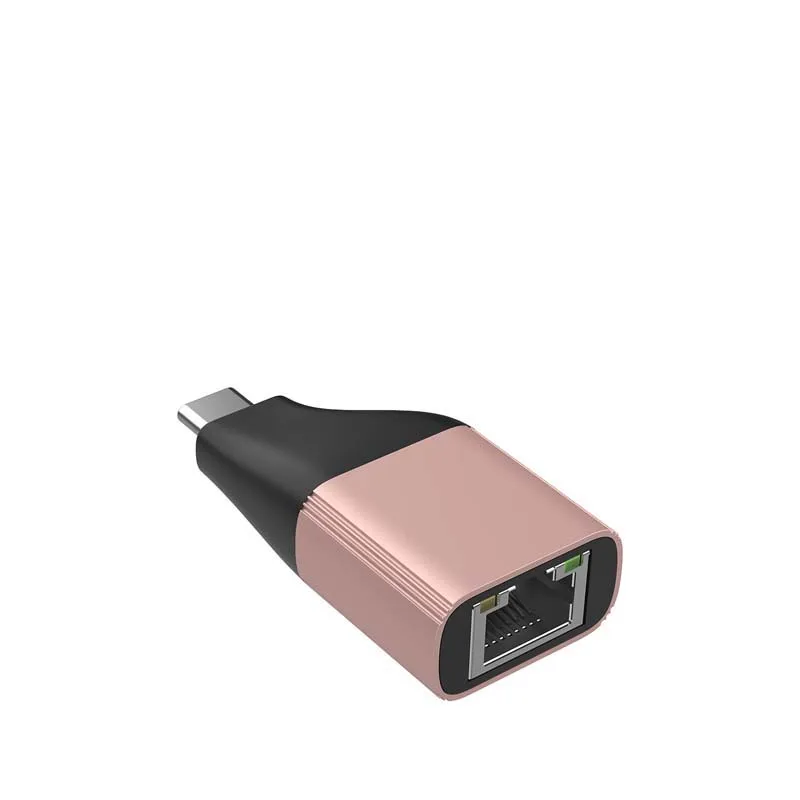 Type C to RJ45 Megabit Network Hub Converter Lan Ethernet Adapter USB C to Ethernet Adapter