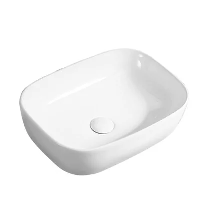 School S-923 Mall Hotel  bathroom rectangular bathroom counter top quality factory price  top ceramic art wash basin