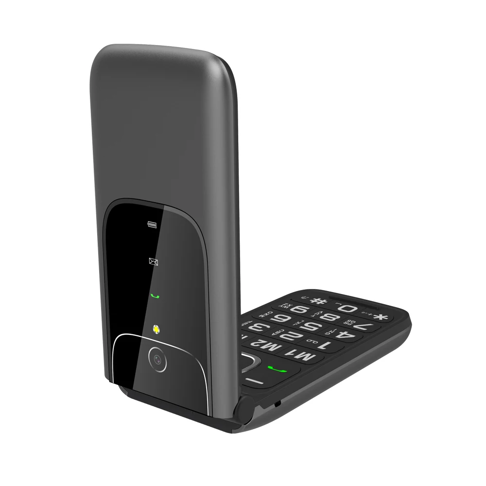 Wholesale 4G elder flip mobile phone big battery big button cellphone feature keypad fip phone With SOS