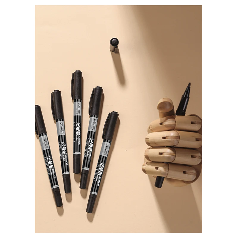 Dual Tips Art Permanent Marker Pens, Double-Ended Marker Pens Fine Point Markers & Ultra Fine liner Tips Pens