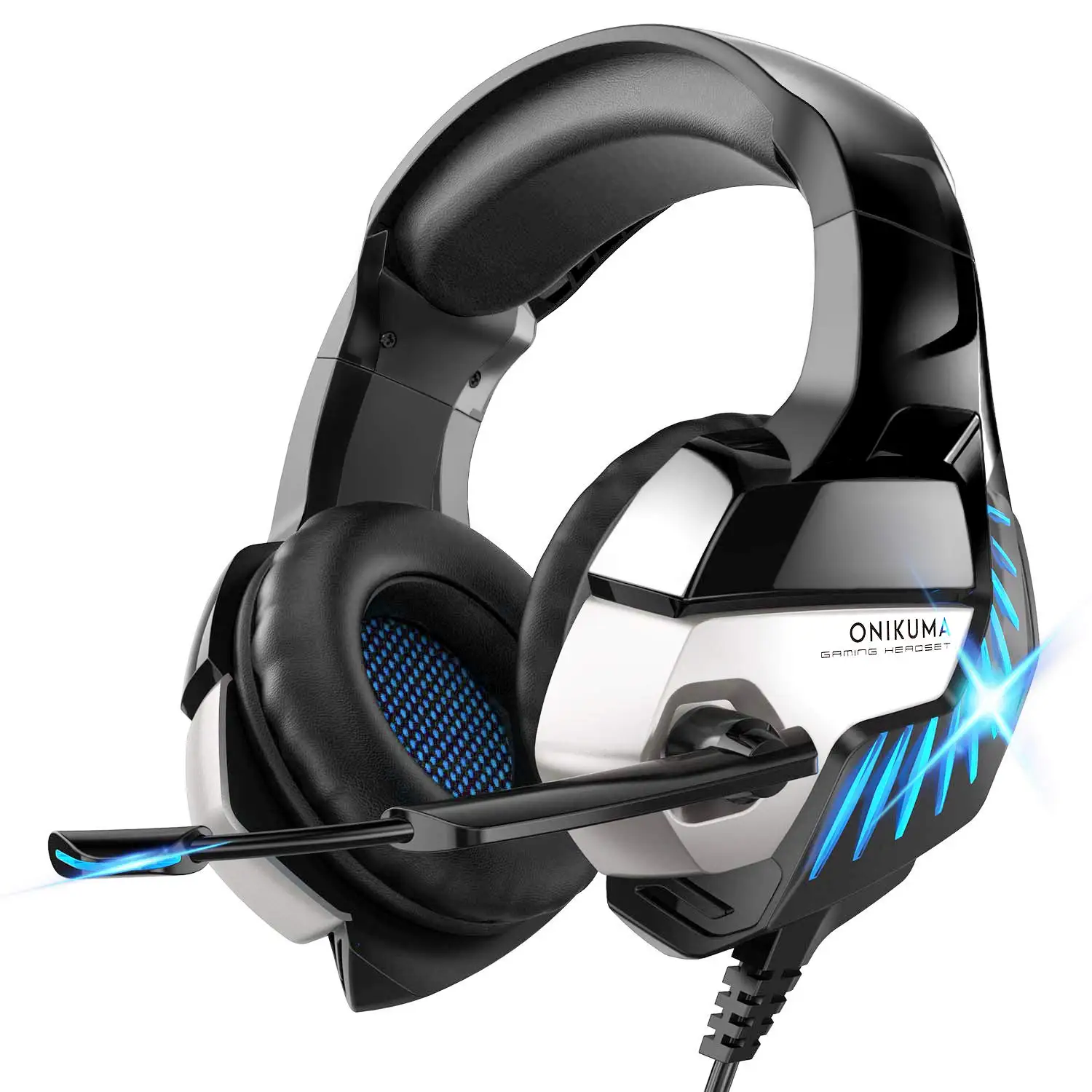Dropshipping ONIKUMA K5 Pro Gaming Headset with Noise Cancelling Mic LED Light for Xbox one