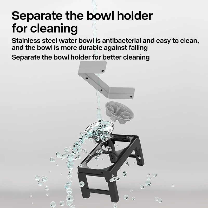 Diy Pet Bowls Set 6 Height Adjustable Raised Stand Slow Feeder Elevated Dog Bowls With No Spill Dog Water Bowl