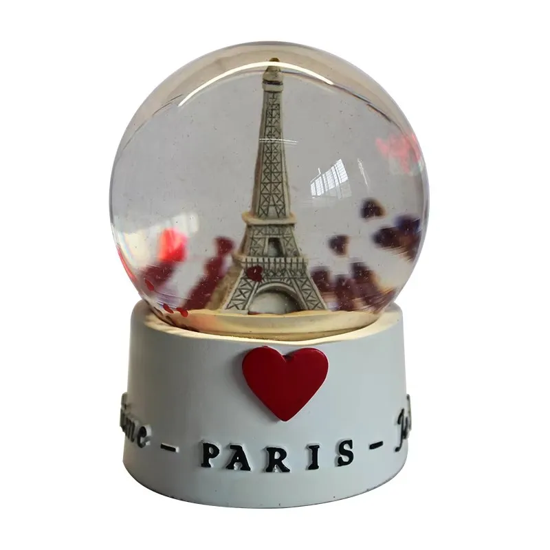 Wholesale custom resin simulation London Tower modeling snow glass globe tourist attractions souvenirs gift home decoration
