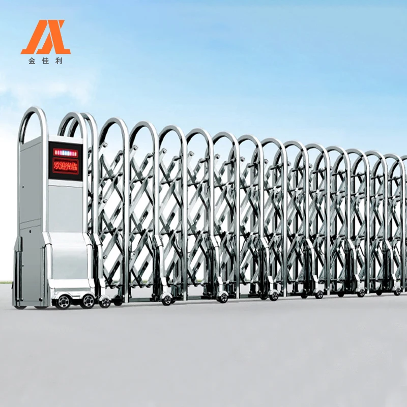 Hot Sale Retractable Gates Sliding Door Motor Gate Aluminum Trackless Folding Gate by Motor Operated