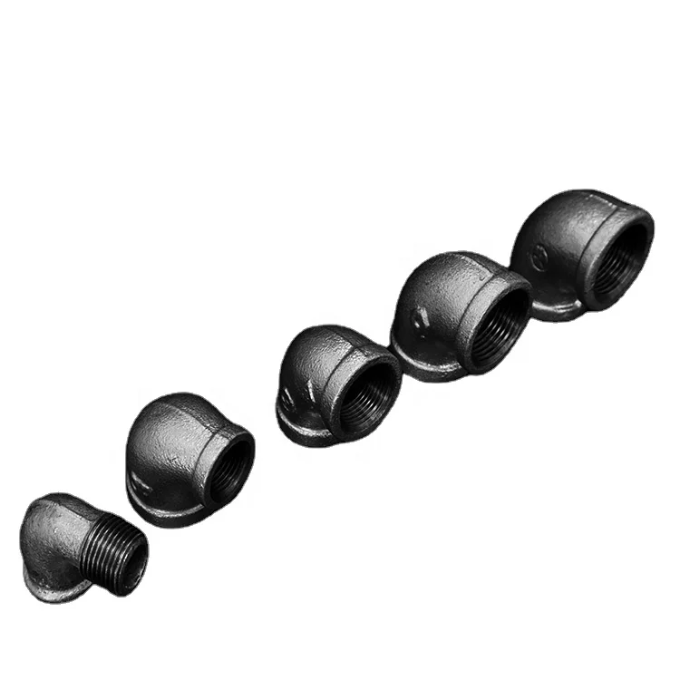 Plain elbow malleable iron pipe fittings