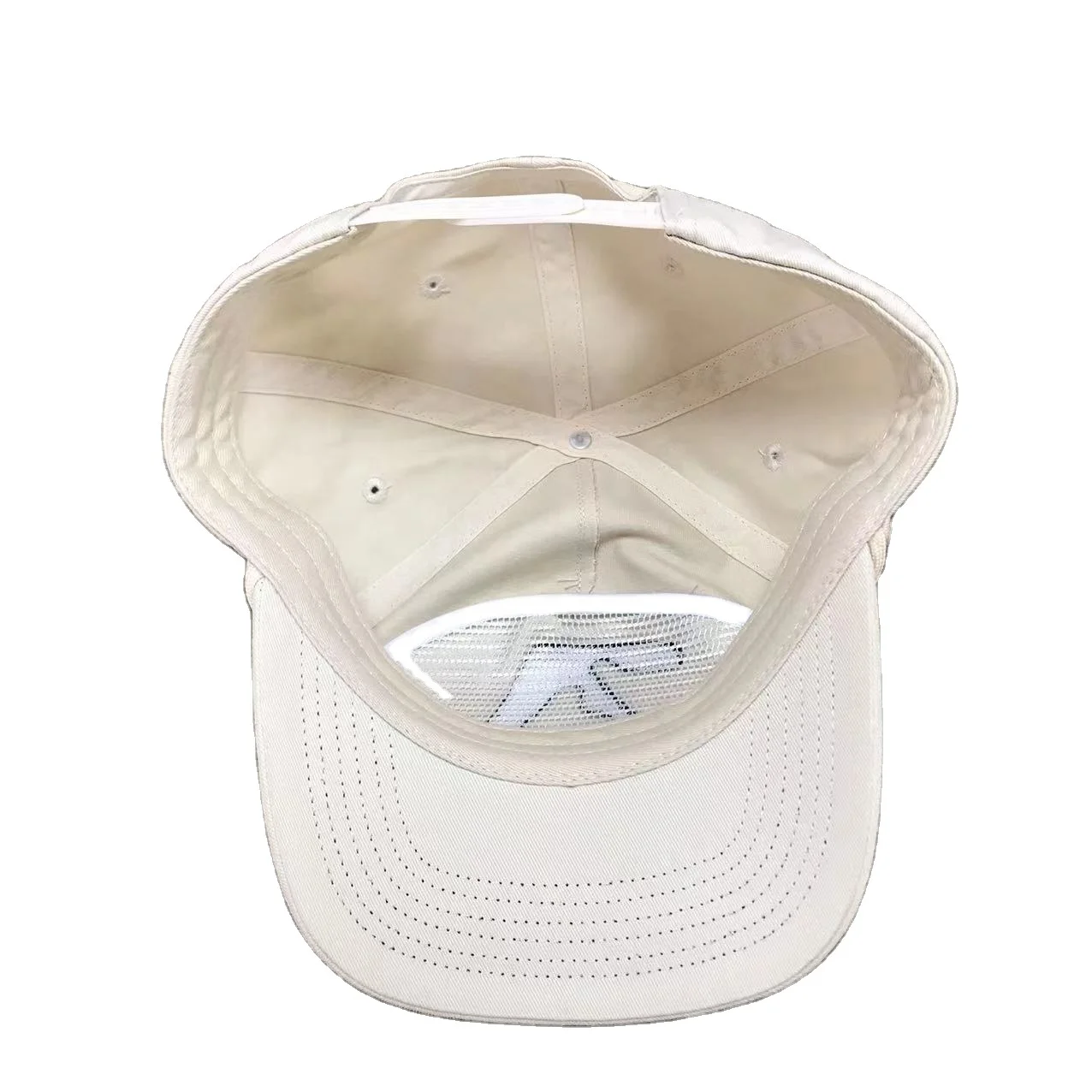 100% Cotton Custom Logo Sports Baseball Dad Caps Custom Embroidery Snapback Rope Hats Khaki Golf 5 Panel Hats with rope