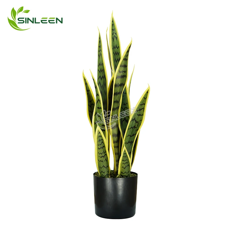 Artificial Fake Decoration Living Room Mini Real Touch Modern Office Tree Decor Sansevieria Snake Plant