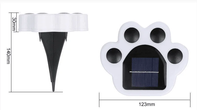 2024 New Design Cute Cat Paw Lawn Light Optically Controlled Outdoor Solar Lantern