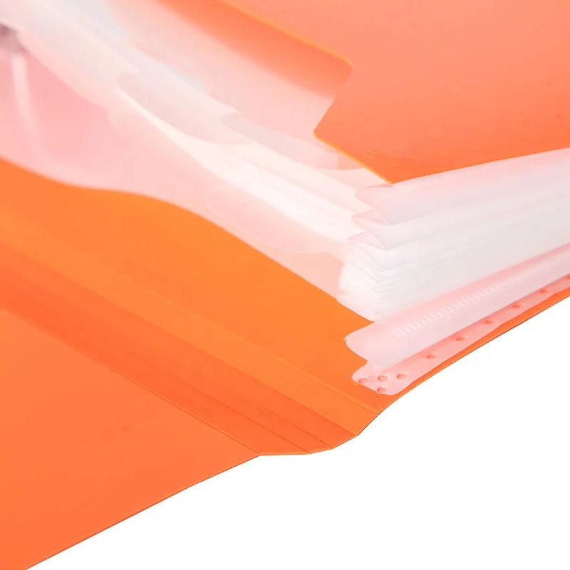 
A4 Size File Document Folders with Label Plastic Pockets Expanding Folder Pocket 