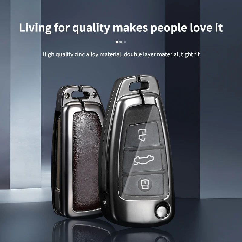 Car Remote Key Cover Holder Leather Case Accessories Keychain Shell Bag for Audi Q3 Q2L QAI S3 R8 A3 Q7 A6L A6 Car Case