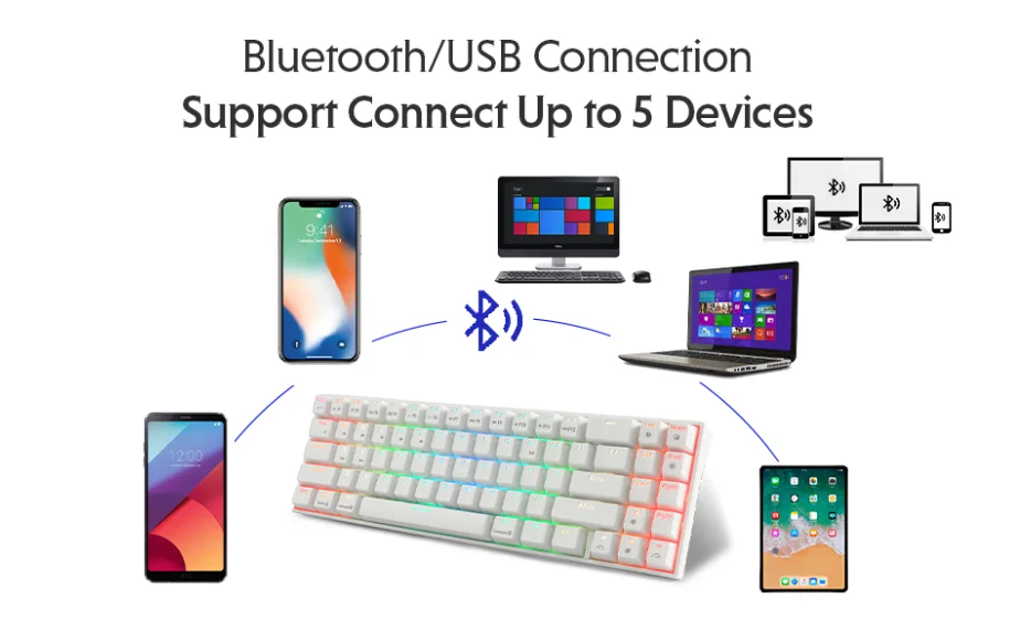  Китайская фабрика эргономичная клавиатура механическая eagletec Royal Kludge RK71 RK836 gaming one mini rgb teclado RK 71