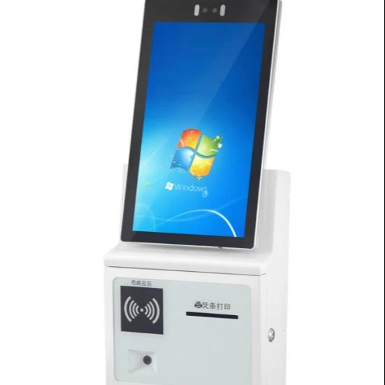 15.6 inch self service order payment touch screen kiosk payment  machine barcode scanner kiosk for chain store / restaurant