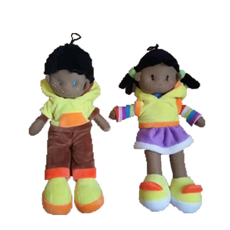 Мягкие плюшевые тканевые африканские куклы JM9091 для мальчиков и девочек