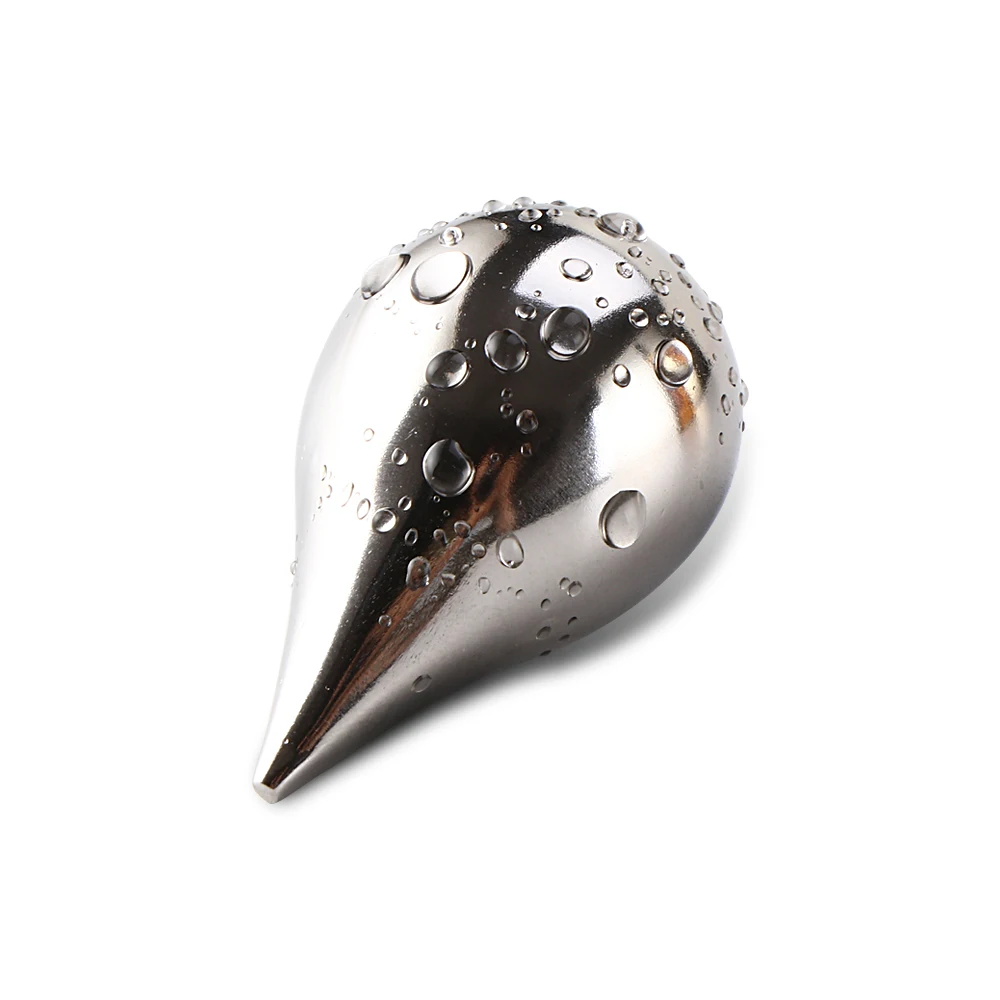 Stainless Steel Water Drop shape Ice Cubes Reusable Whiskey Stones Ice Freezer Ice Cube Bar Wine Accessories Gifts Set